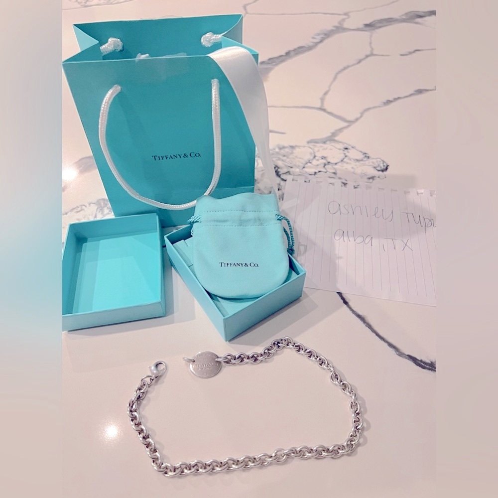 Tiffany&Co Oval Tag Choker 15.5 inches